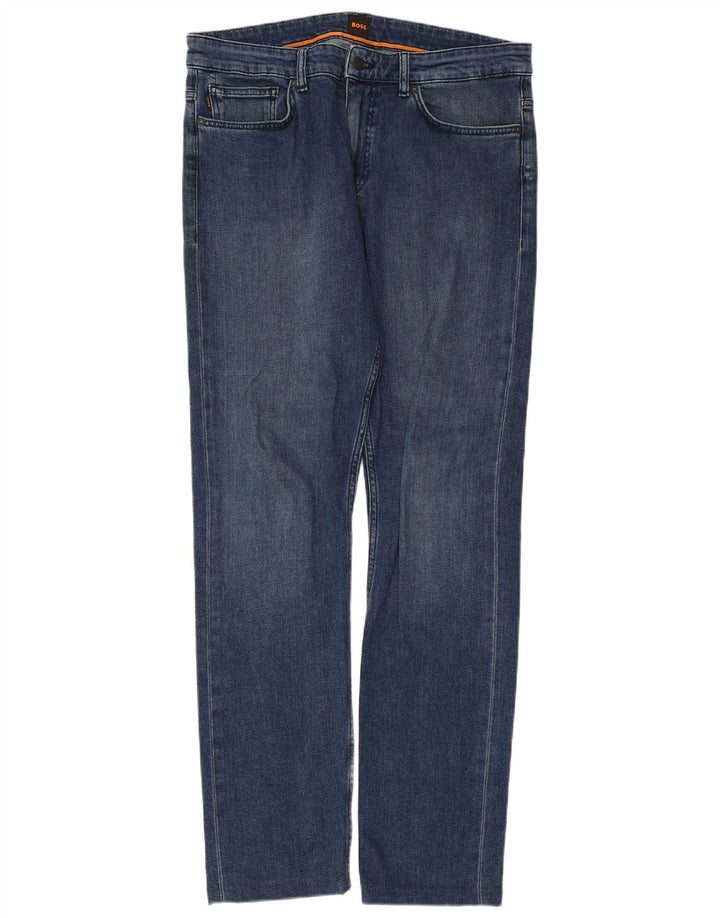 Hugo Boss Herren Slim Jeans W32 L34 Blaue Baumwolle