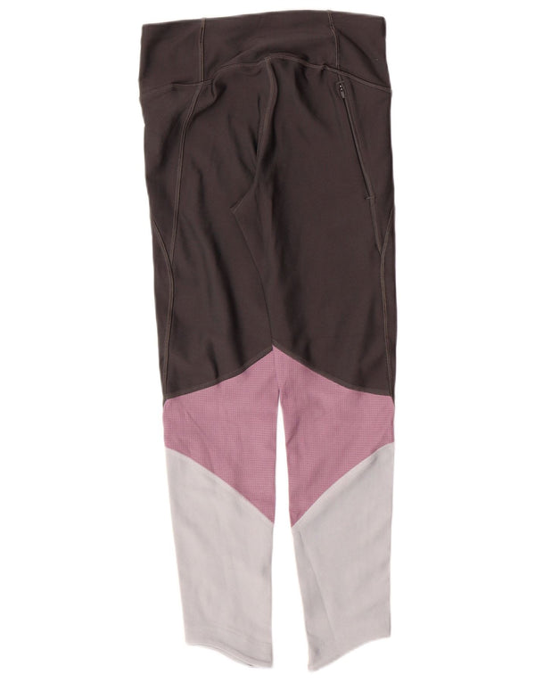 UNDER ARMOUR Damen Heat Gear Leggings UK 8 Small Grau Farbblock