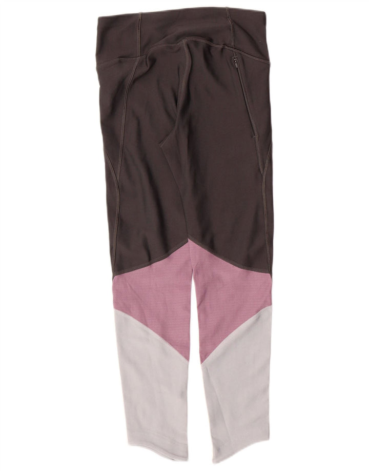 UNDER ARMOUR Damen Heat Gear Leggings UK 8 Small Grau Farbblock