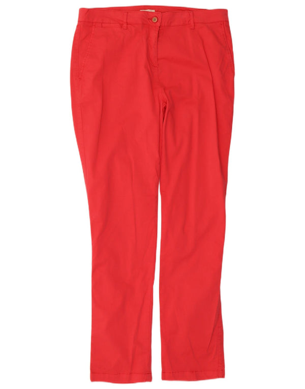 Joules Slim Chino-Hose für Damen, UK 14, Größe L W34 L31, rote Baumwolle