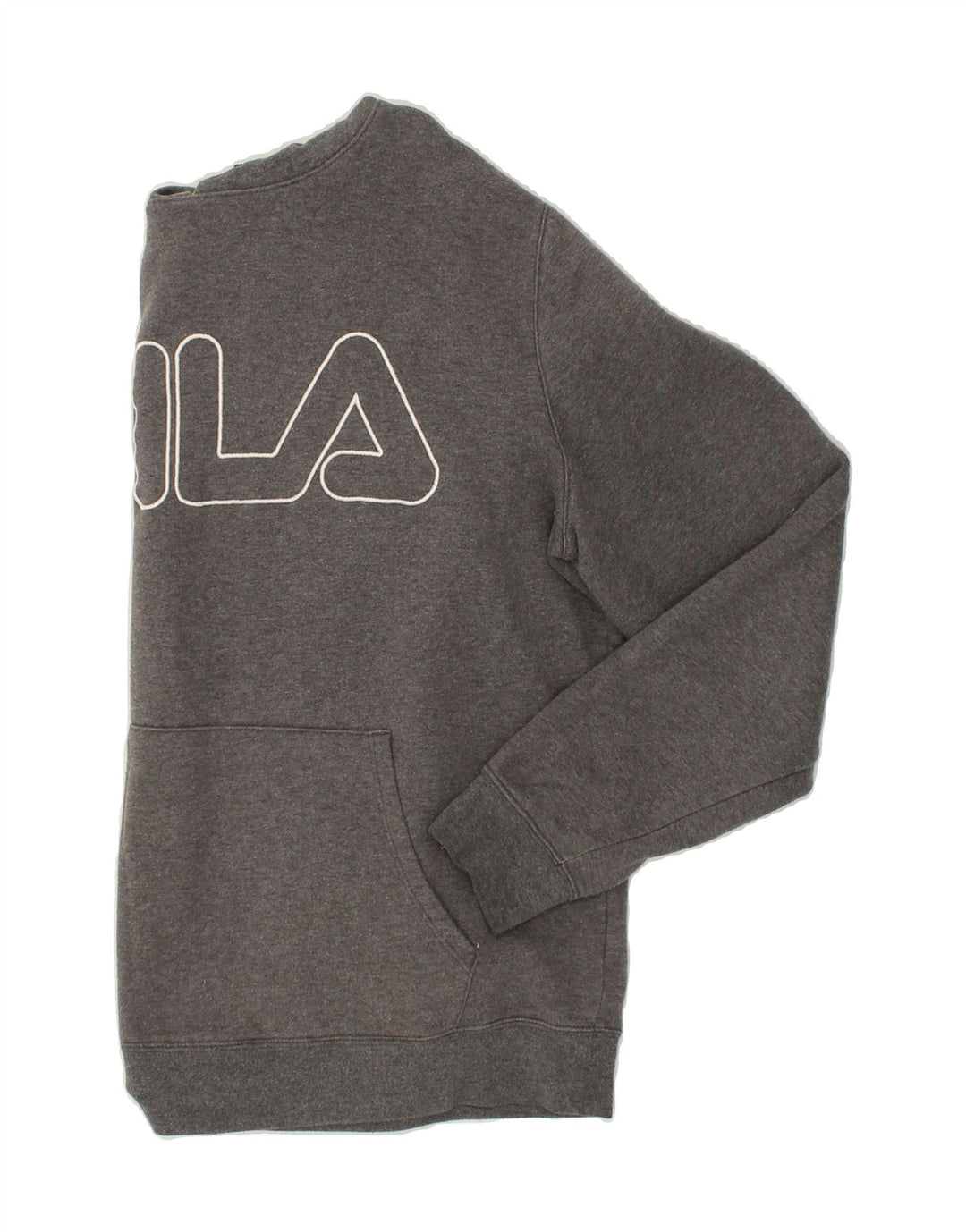 FILA Mens Graphic Hoodie Jumper Medium Grey Cotton Vintage Fila and Second-Hand Fila from Messina Hembry 