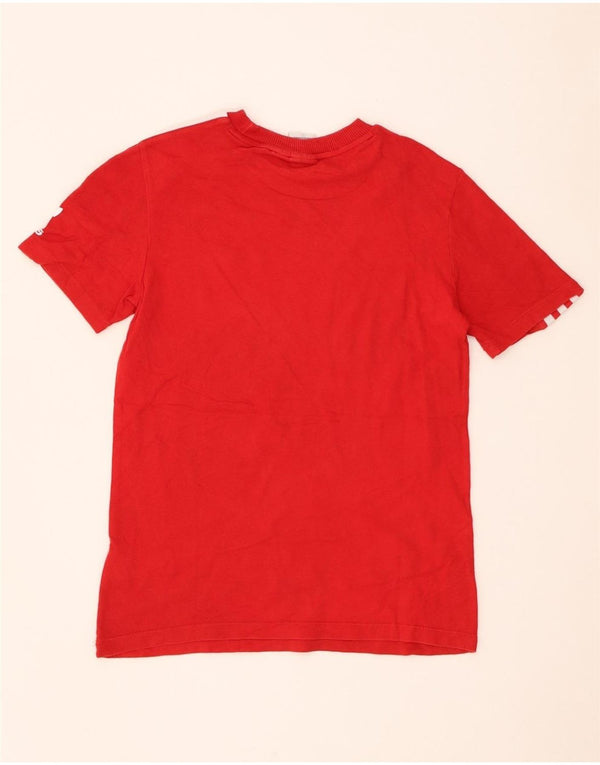 Adidas Womens Graphic T-Shirt Top UK 6 XS Rote Baumwolle