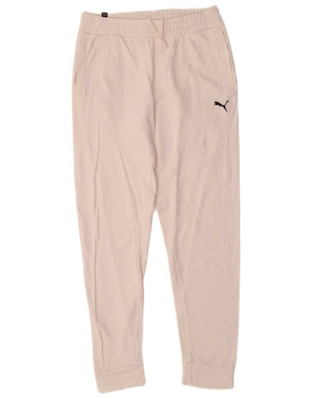 Puma Damen Trainingshose Jogger UK 14 Mittelweiße Baumwolle