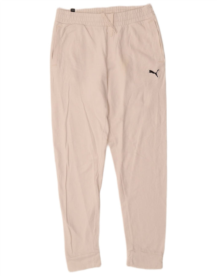 Puma Damen Trainingshose Jogger UK 14 Mittelweiße Baumwolle