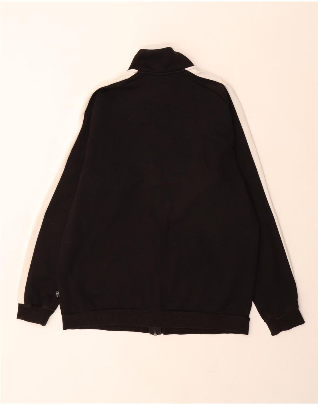 PUMA Herren-Trainingsanzug-Top-Jacke, mittelschwarz, Colourblock-Baumwolle