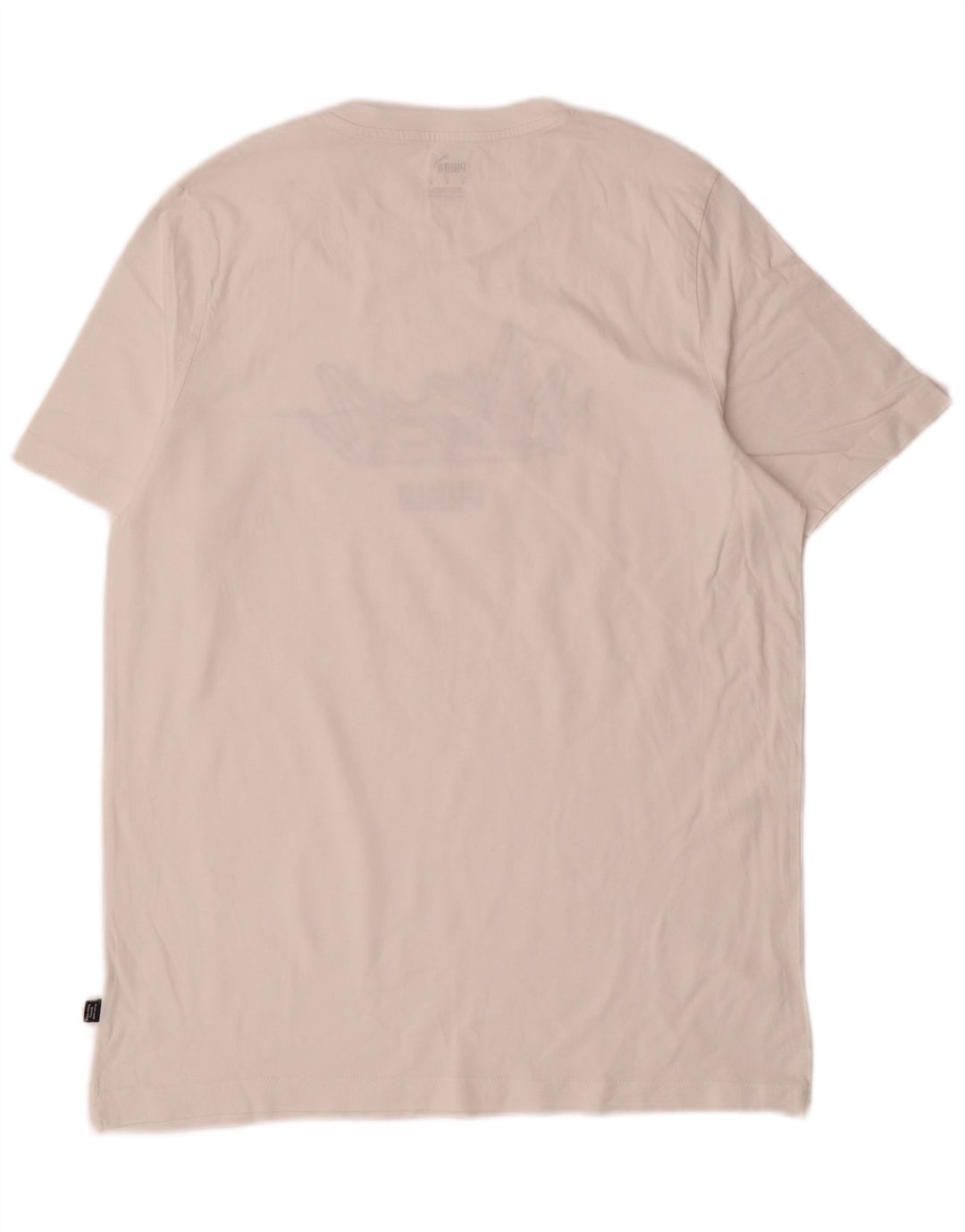 Puma Herren Grafik T-Shirt Top Mittelweiß