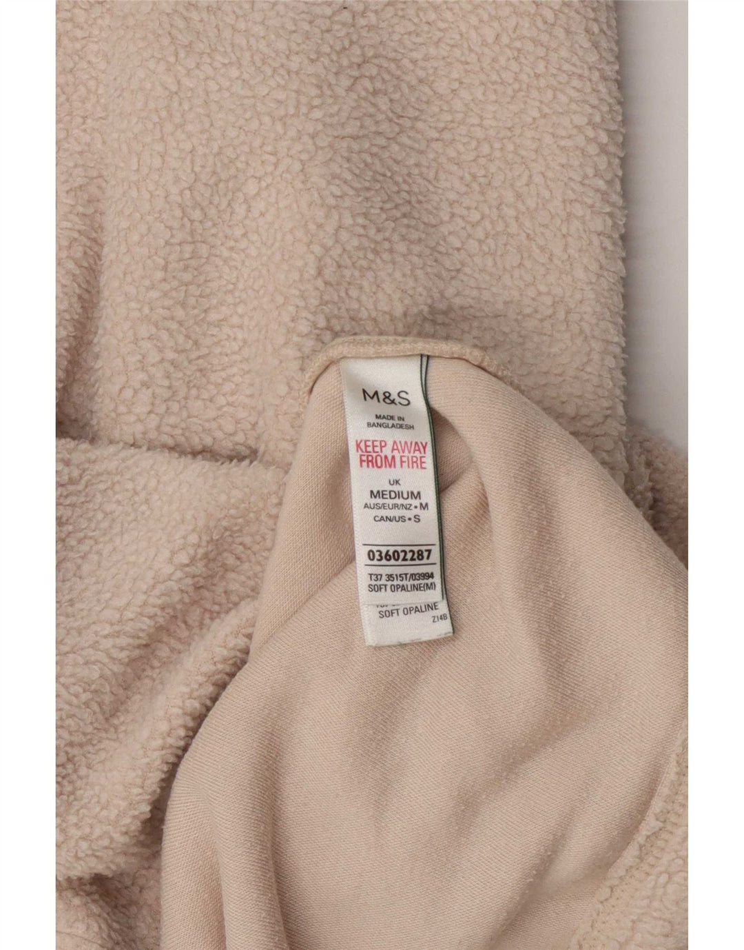 Marks & Spencer Damen Rollkragen-Fleecepullover UK 14 Mittelbeige