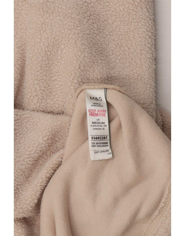 Marks & Spencer Damen Rollkragen-Fleecepullover UK 14 Mittelbeige