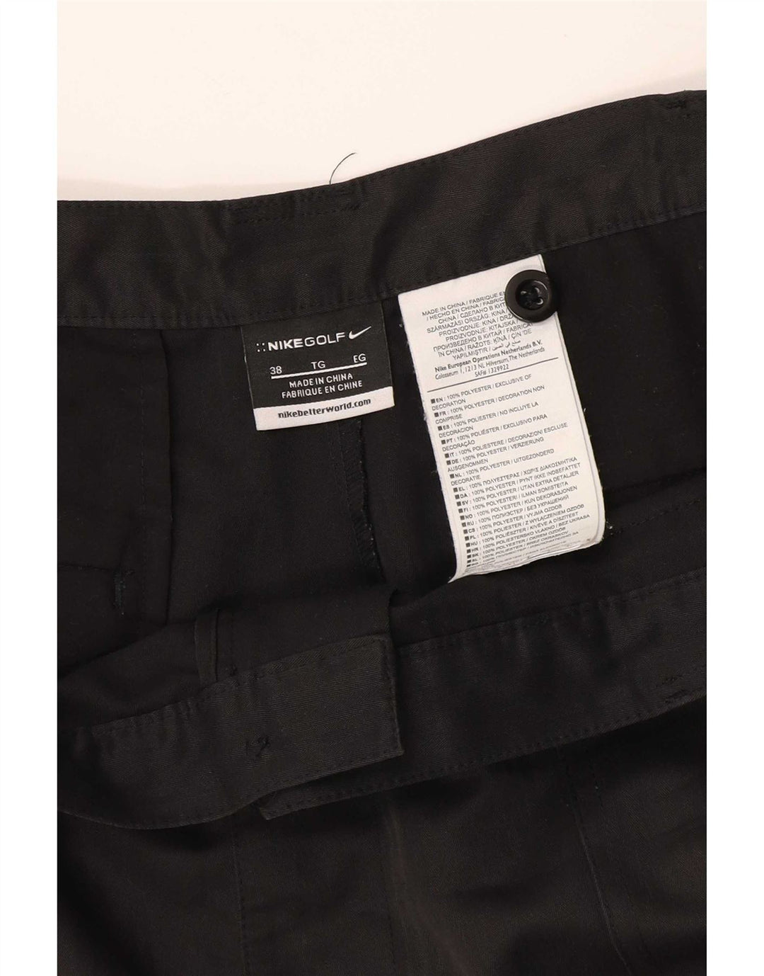 Nike Herren Chino Shorts W38 XL Schwarz Polyester