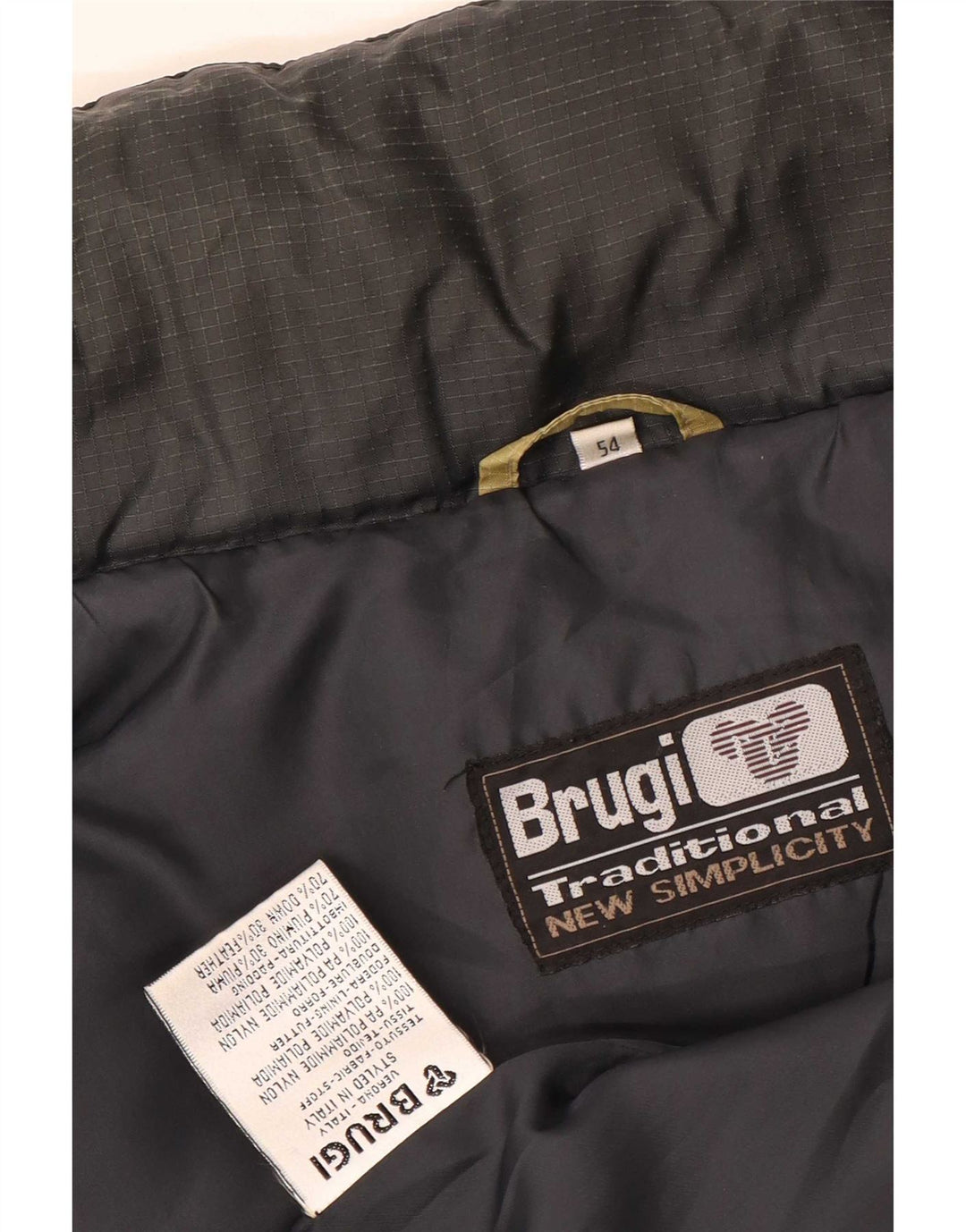 Brugi Herren Wattierte Weste IT 54 2XL Gelb Polyamid
