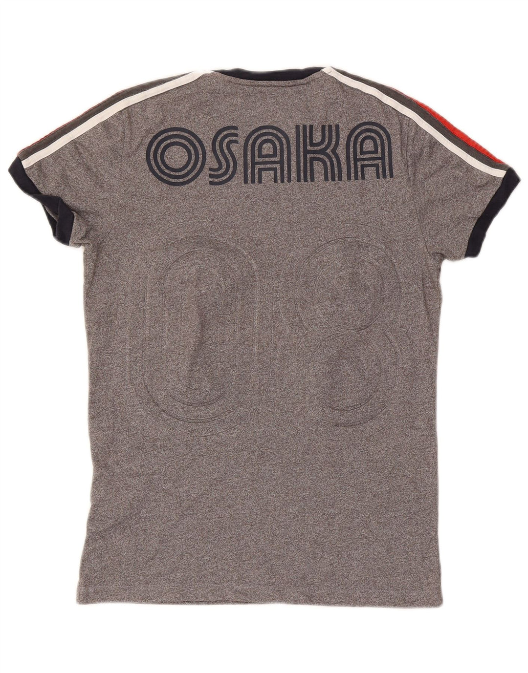 Superdry Herren-T-Shirt mit Grafik, Größe S, grau gesprenkelte Baumwolle