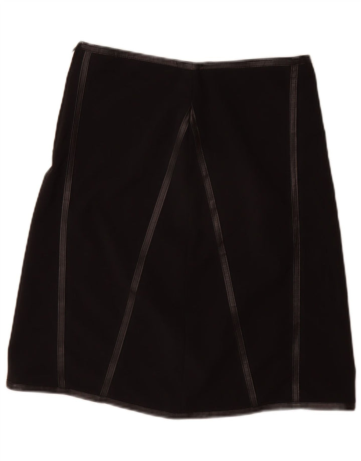 VINTAGE Damen A-Linienrock W28 Medium Schwarz