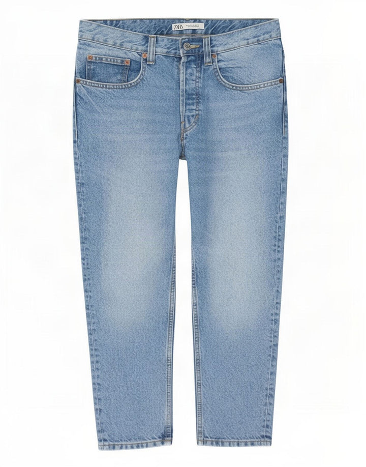 Zara Herren-Jeans, mittelgroß, W31, L25, Blau, Baumwolle