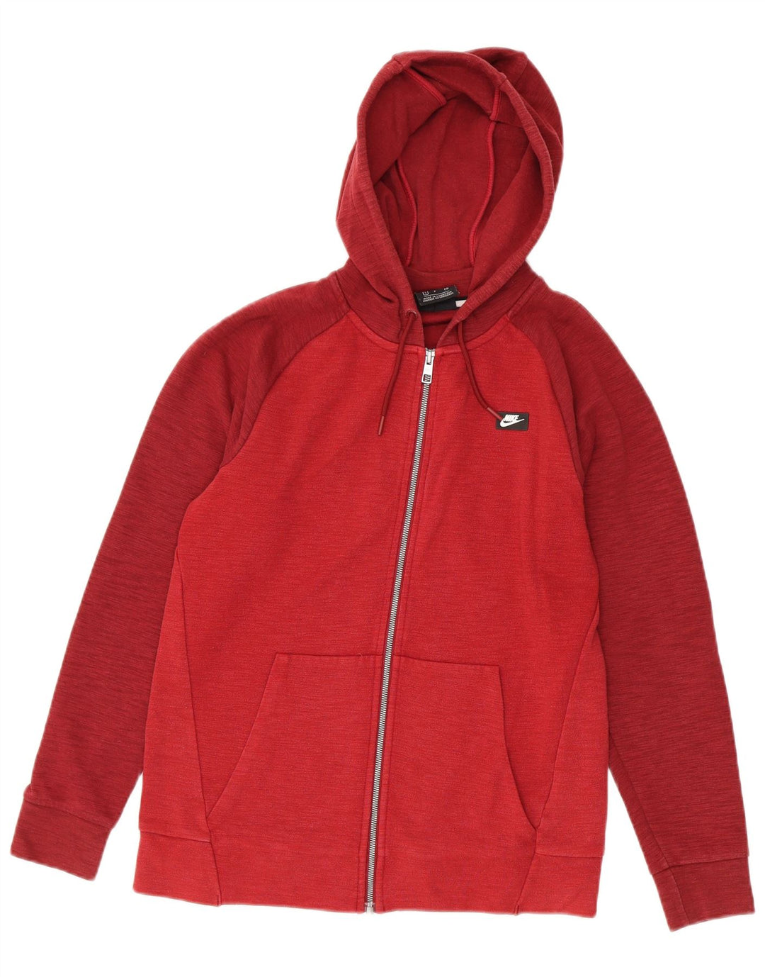 Nike Herren-Kapuzenpullover mit Reißverschluss, klein, rot gefleckte Baumwolle
