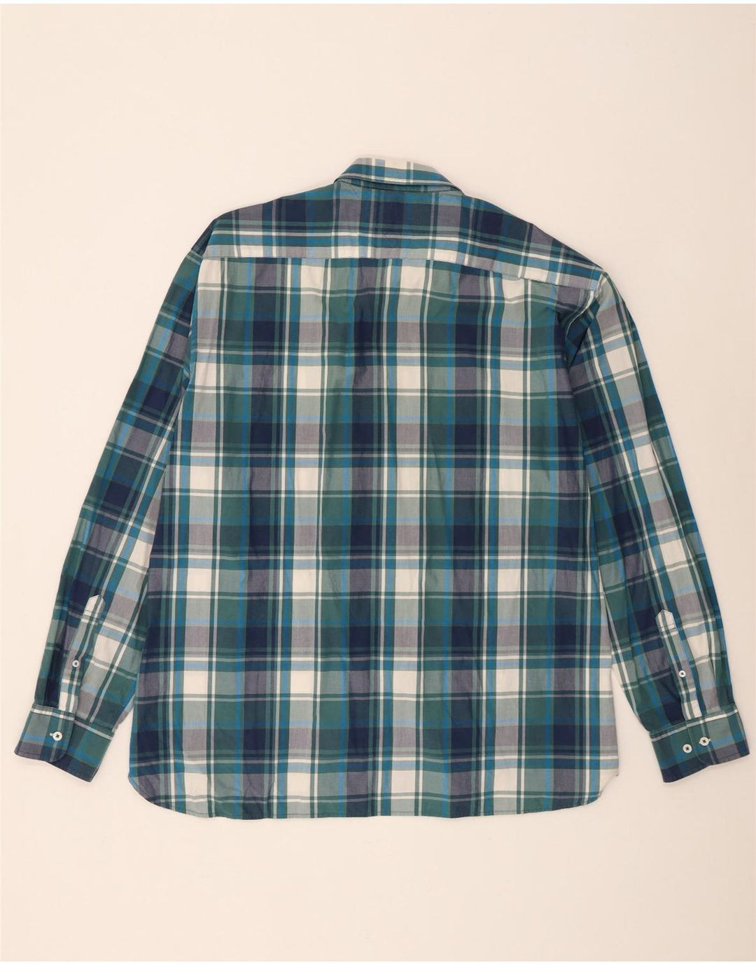 Tommy Hilfiger Herren-Hemd mit individueller Passform, 2XL, blau kariert, Baumwolle