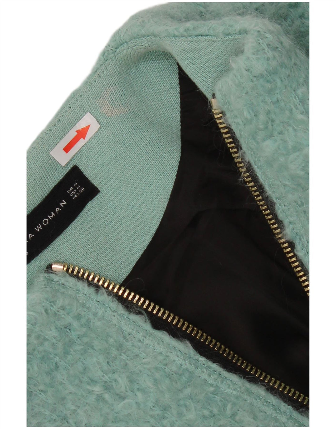 Zara Damen Übergroßer Mantel UK 14 Mittelblaue Baumwolle