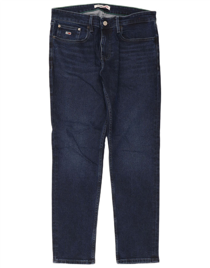 Tommy Hilfiger Herren Slim Jeans W32 L32 Blaue Baumwolle