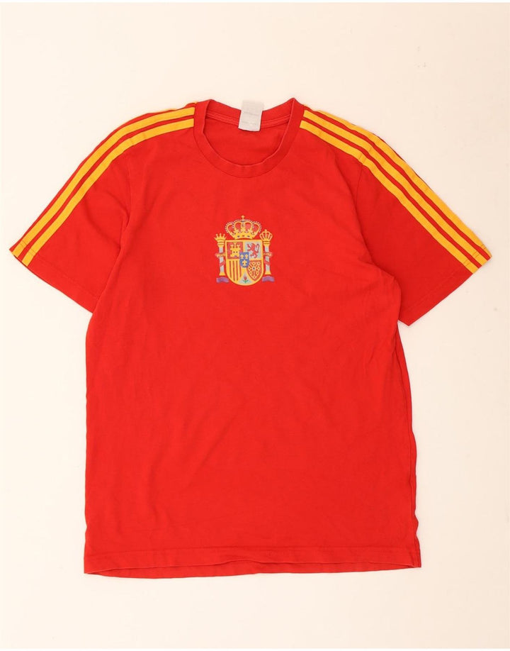 Adidas Herren T-Shirt Top Mittelrote Baumwolle