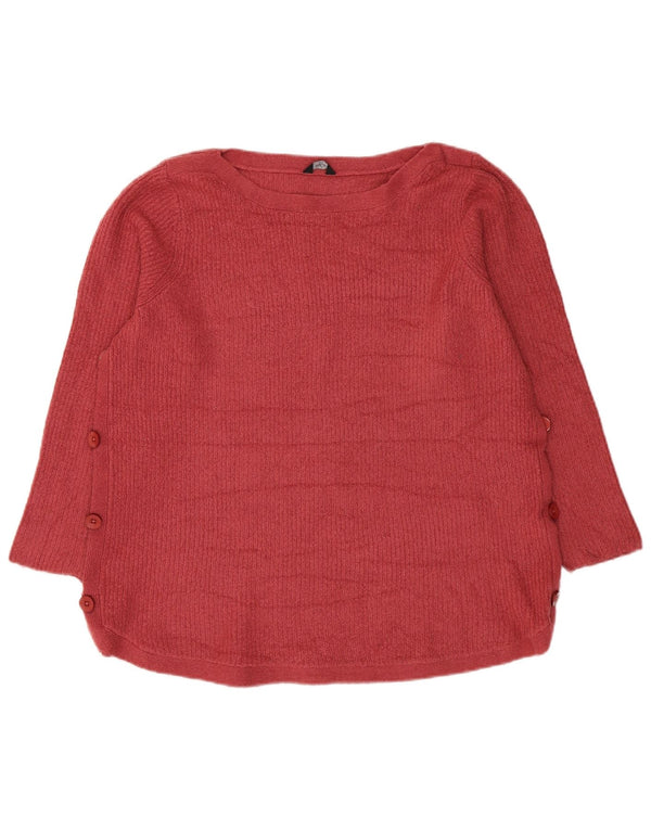 M&Co Damen-Pullover mit 3/4-Ärmeln und U-Boot-Ausschnitt, UK 20 2XL, rotes Acryl