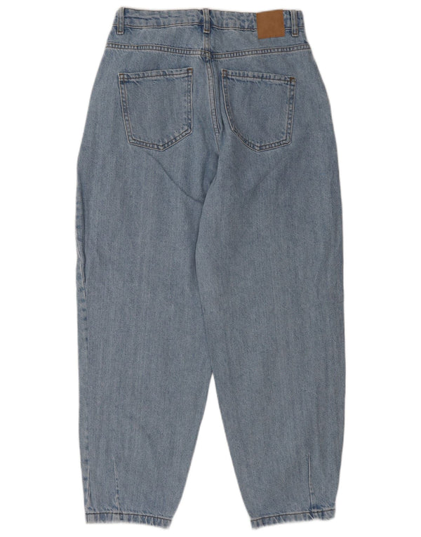Zara Damen Balloon High Waist Jeans UK 36 XS W26 L27 Blaue Baumwolle