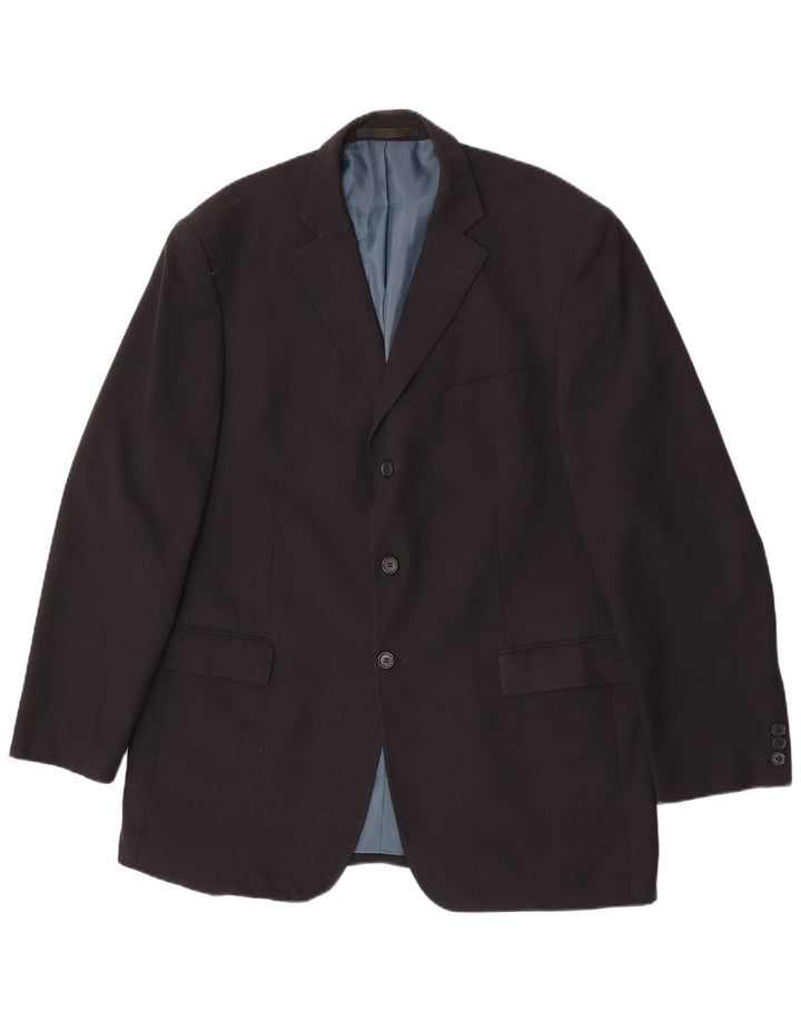 Marks & Spencer Herren-Blazer mit 3 Knöpfen, UK 44, XL, Marineblau, Polyester