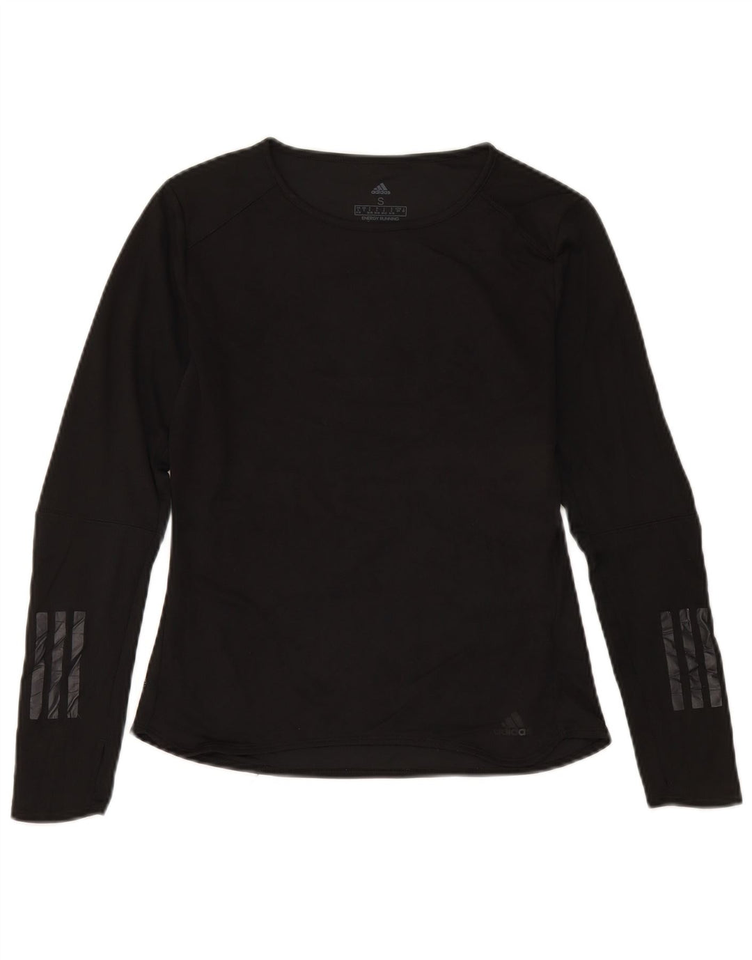 Adidas Damen Climacool Top Langarm UK 8/10 Small Schwarz Polyester