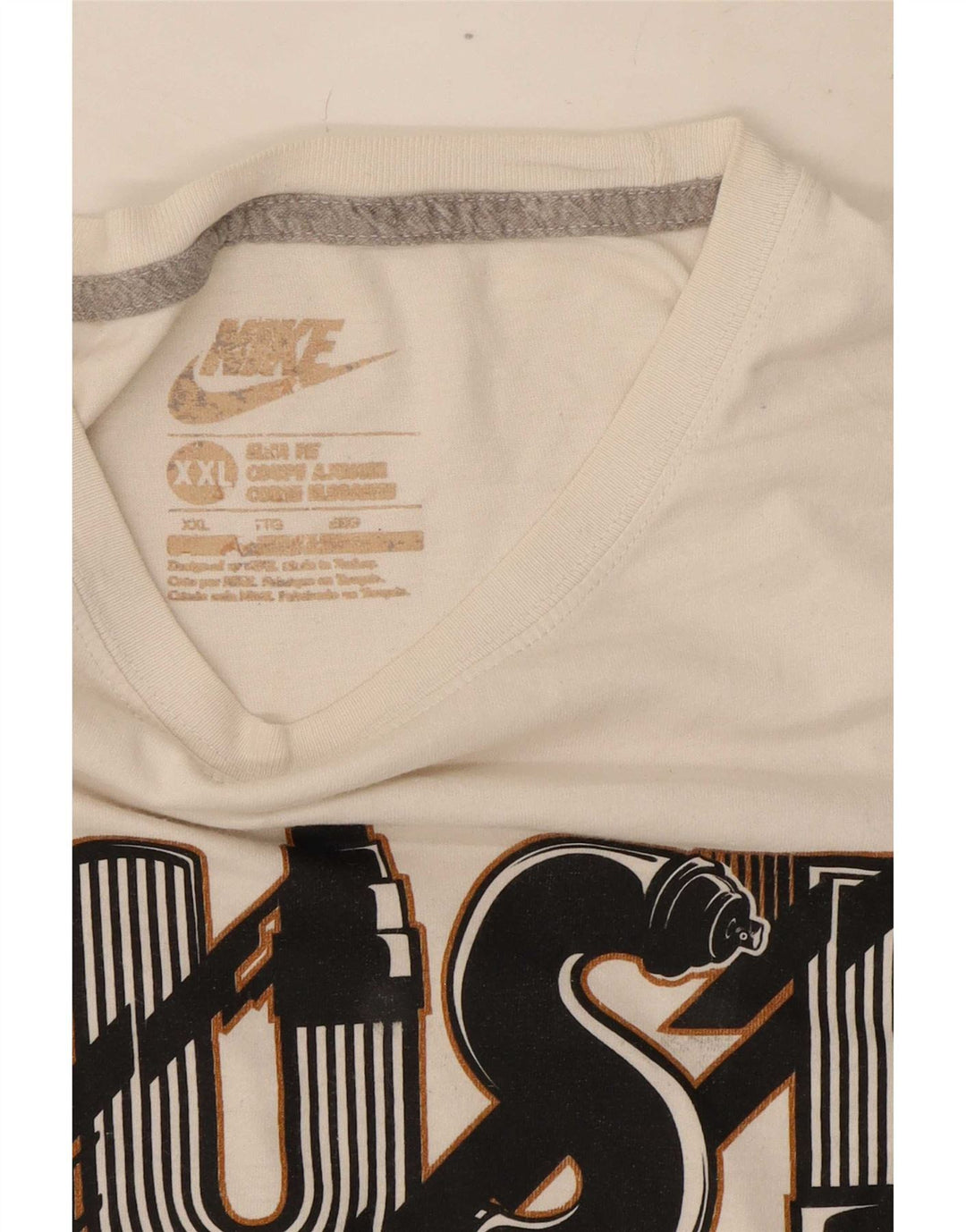 Nike Herren Slim Fit Graphic T-Shirt Top 2XL Weiß