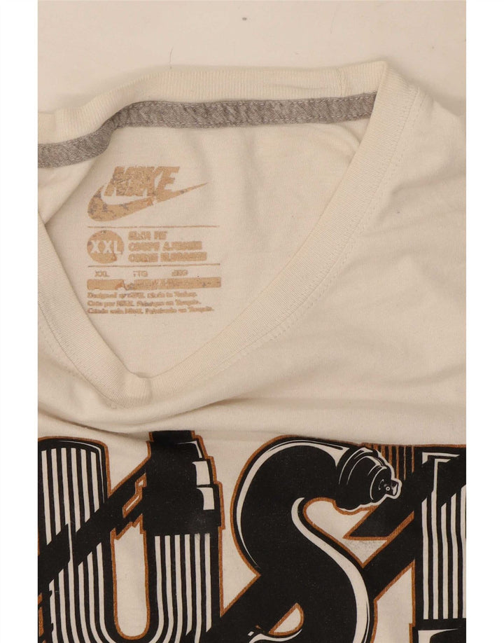 Nike Herren Slim Fit Graphic T-Shirt Top 2XL Weiß