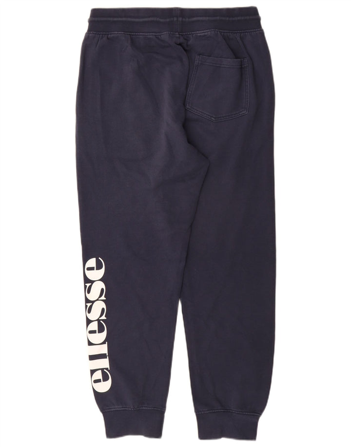 Ellesse Herren-Trainingsanzughose mit Grafik, mittelblaue Baumwolle, mittelblau