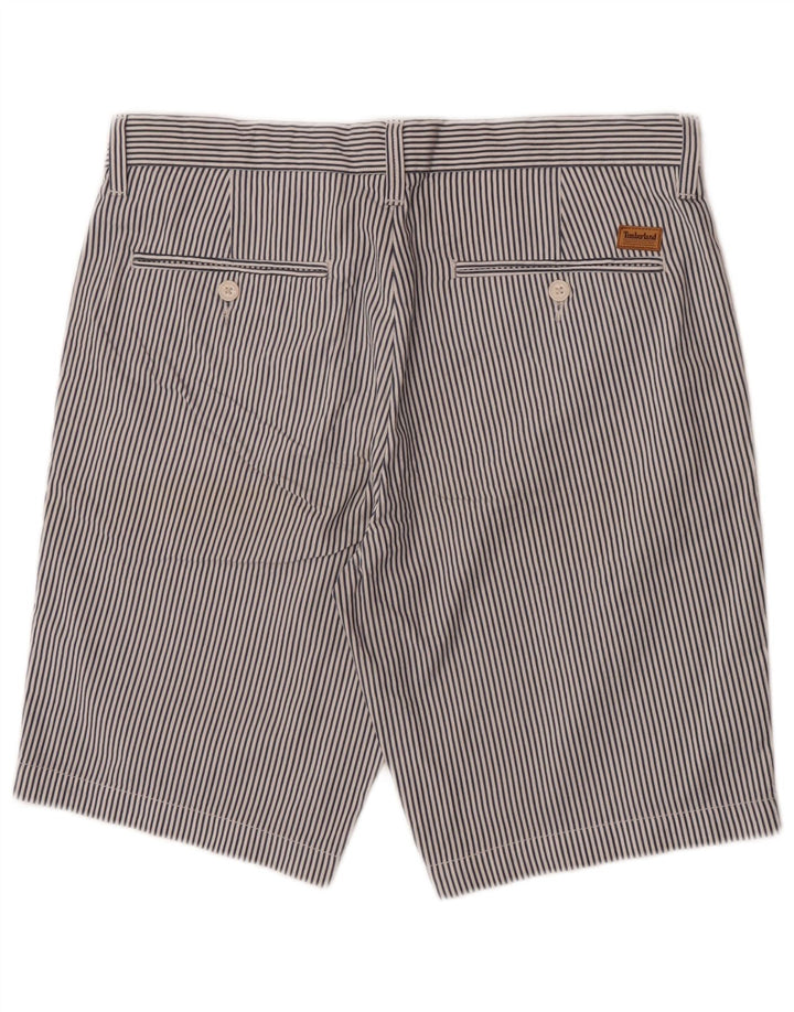 Timberland Herren Chinoshorts W31 Mittelblauer Nadelstreifen