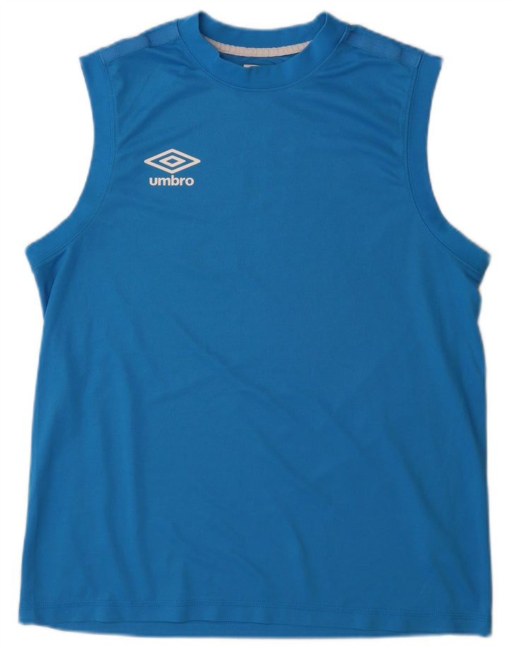 Umbro Herren Grafik-Weste-Top, groß, blau, Polyester
