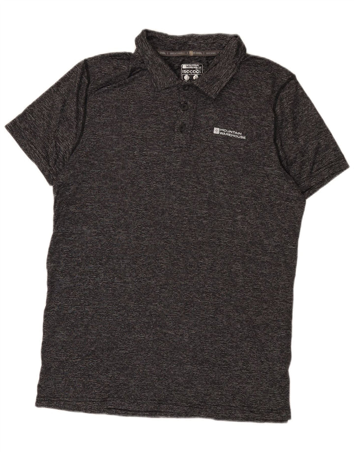 Mountain Warehouse IsoCool-Poloshirt für Herren, mittelgrau gesprenkeltes Polyamid