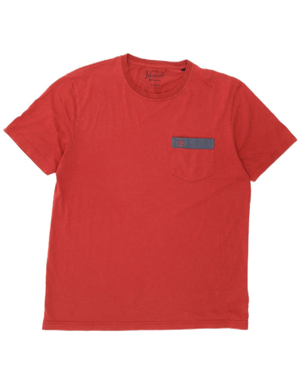 Penguin Herren T-Shirt Top XL Burgund Baumwolle