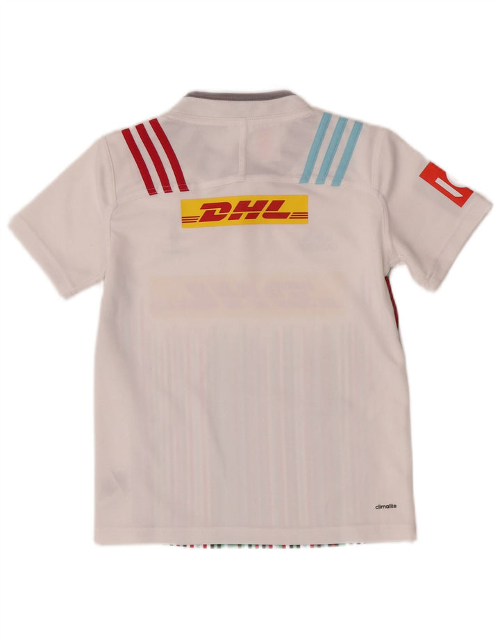 Adidas Jungen T-Shirt mit Grafik, 9–10 Jahre, weißes Polyester