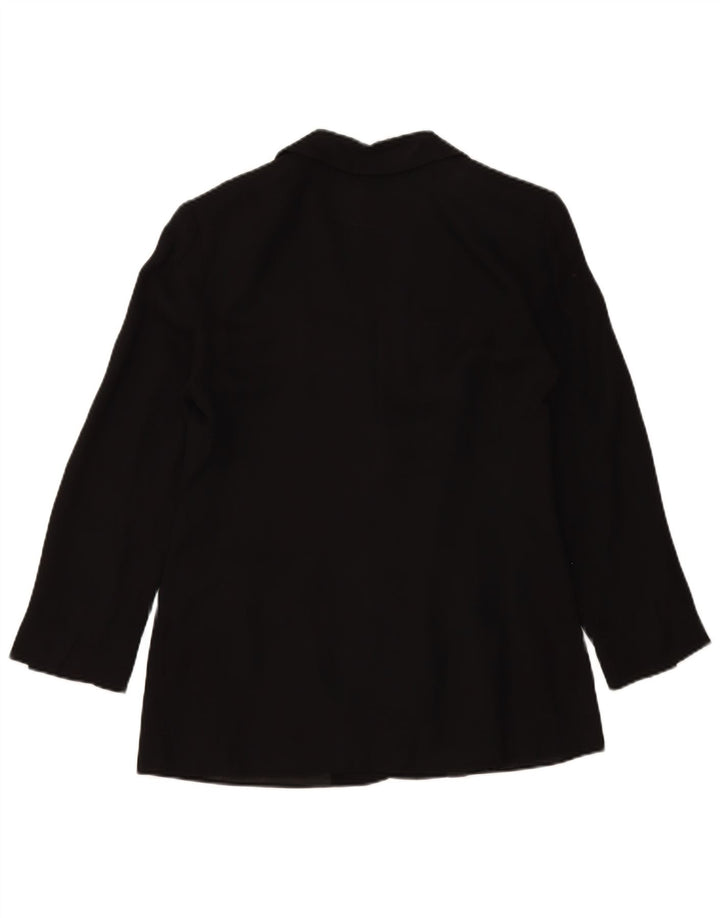 MAX MARA Womens 2 Button Blazer Jacket UK 8 Small Black Viscose