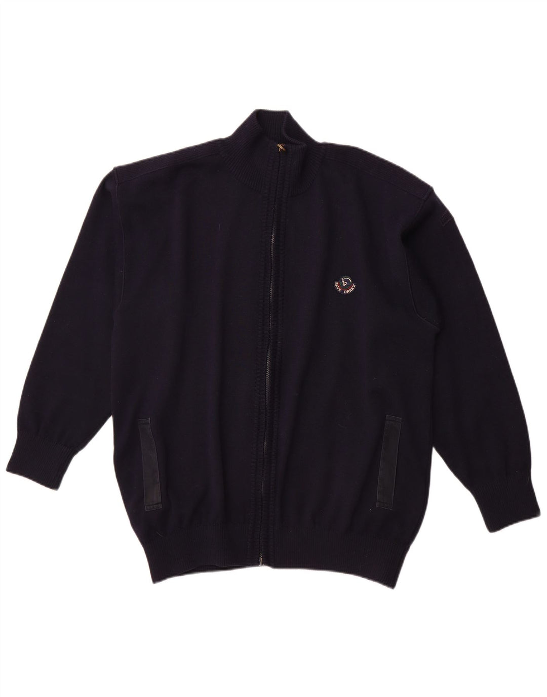 BLUE DRAKE Herren Strickjacke XL Marineblaue Wolle