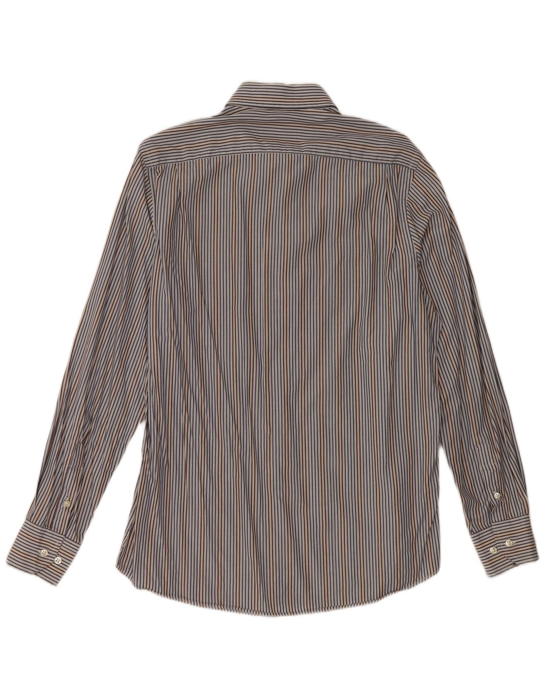 Massimo Dutti Herrenhemd Größe 40 Mittelblau gestreift