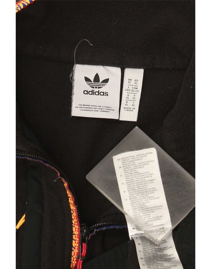 Adidas Herren Fleecejacke UK 42 XL Schwarz Polyester