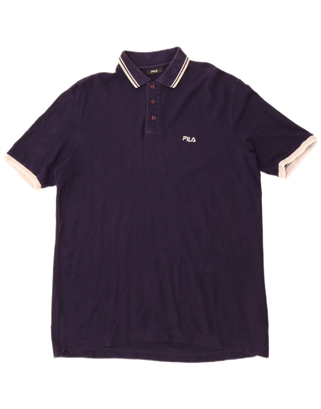Fila Herren Poloshirt XL Marineblau Baumwolle
