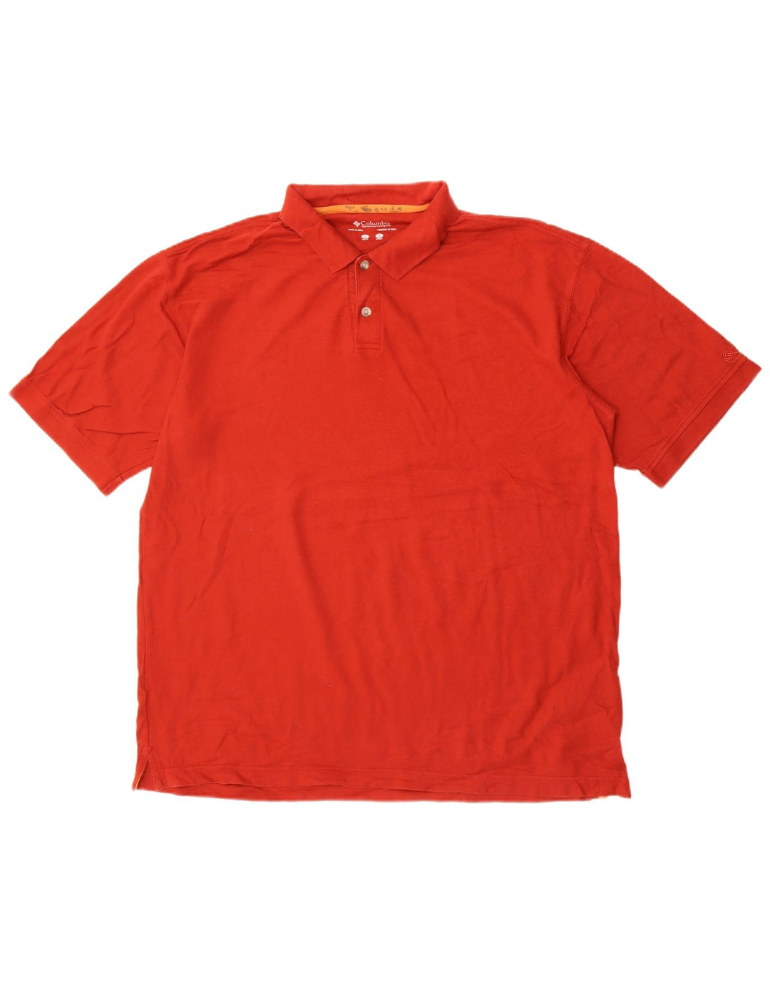 Columbia Herren-Poloshirt, groß, rote Baumwolle
