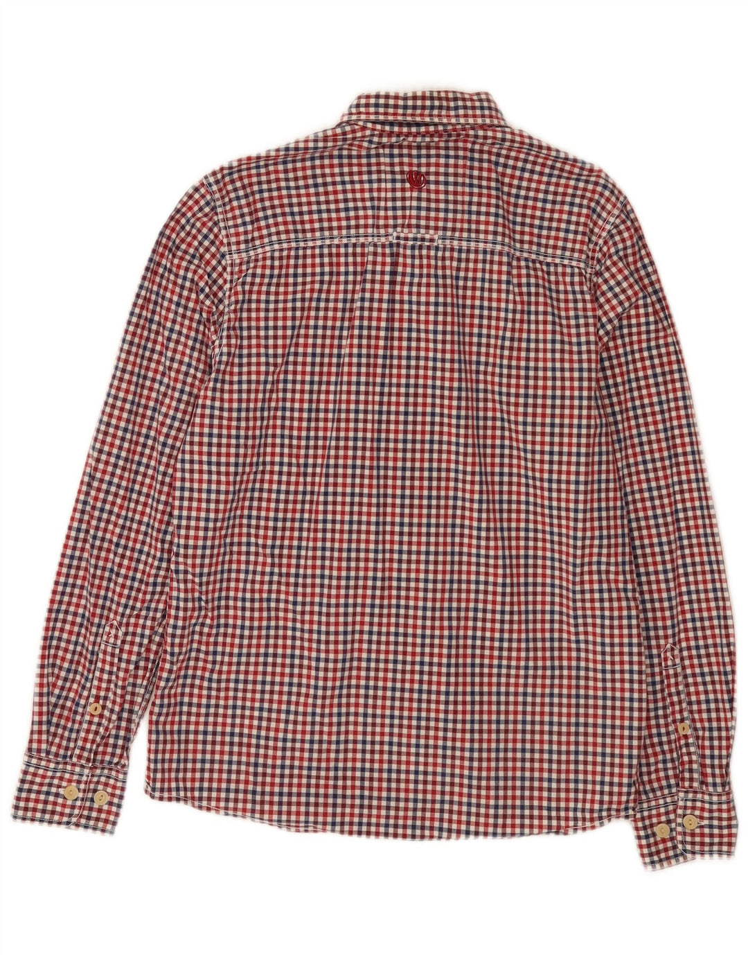 Fat Face Herren-Hemd, klein, rot, Gingham-Baumwolle