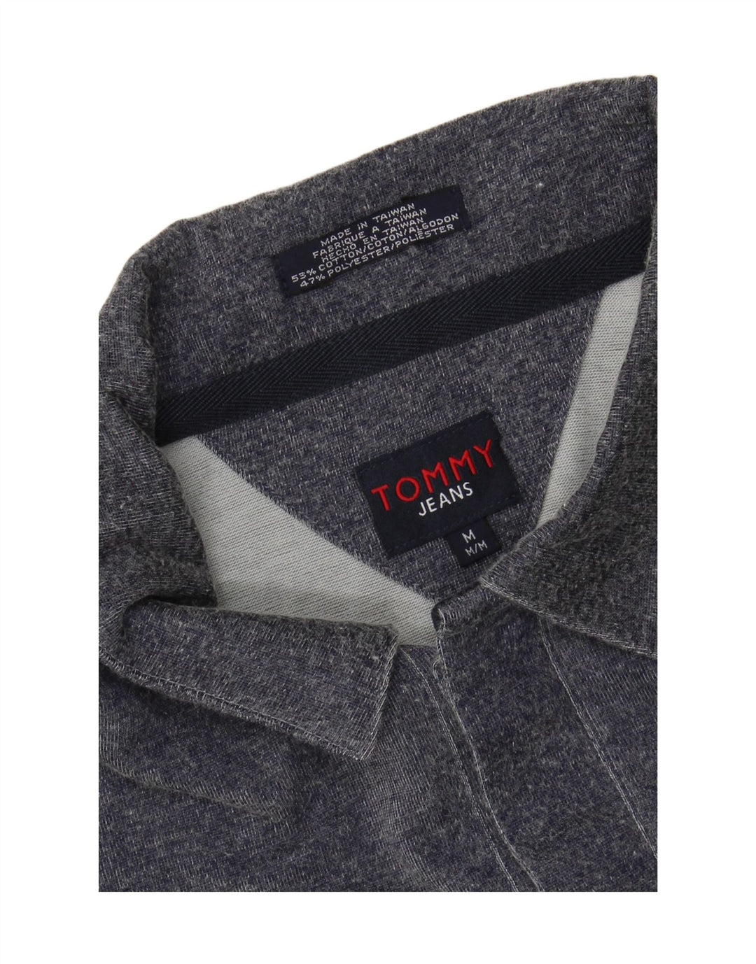 TOMMY HILFIGER Mens Polo Shirt Medium Navy Blue Cotton Vintage Tommy Hilfiger and Second-Hand Tommy Hilfiger from Messina Hembry 