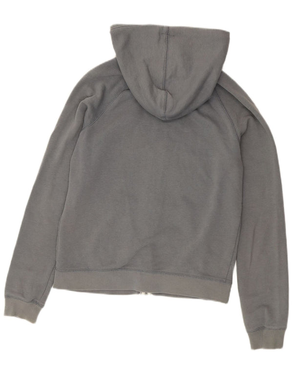 Nike Womens Graphic Zip Hoodie Pullover UK 10 Small Graue Baumwolle