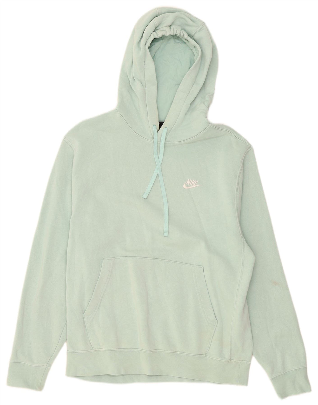 Nike Damen Kapuzenpullover UK 14 Mittelgrüne Baumwolle