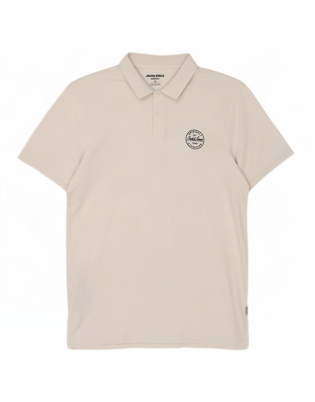 Jack & Jones Herren Poloshirt XL Weiße Baumwolle