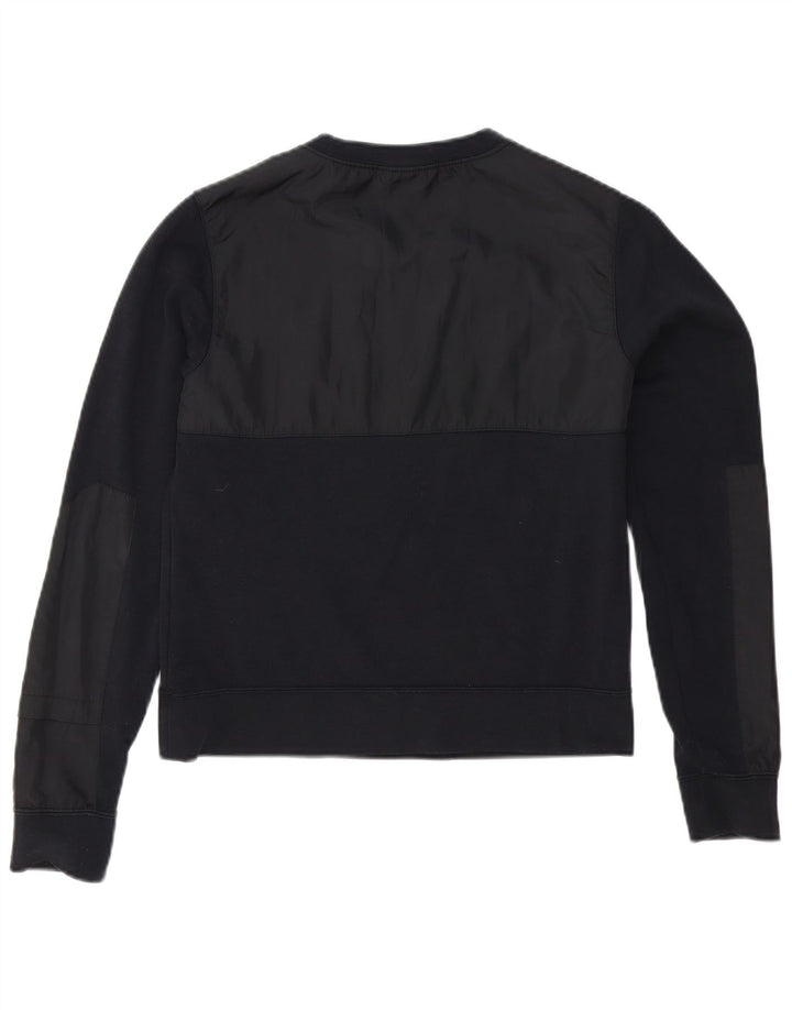 Nike Damen Sweatshirt Pullover UK 10 Small Schwarz Baumwolle