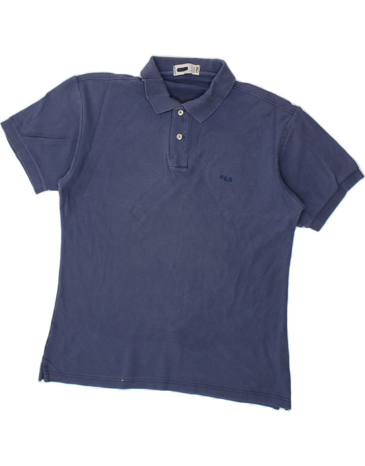 FILA Mens Polo Shirt Small Blue Cotton Vintage Fila and Second-Hand Fila from Messina Hembry 
