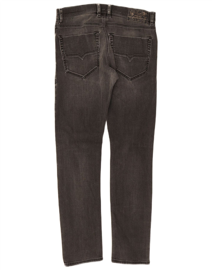 Diesel Damen Tepphar Carrot Slim Jeans W31 L30 Graue Baumwolle