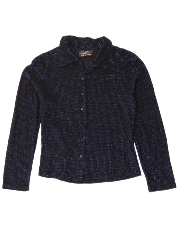 ORSAY Damen-Hemdbluse, Größe S, Marineblau meliert, Elastan