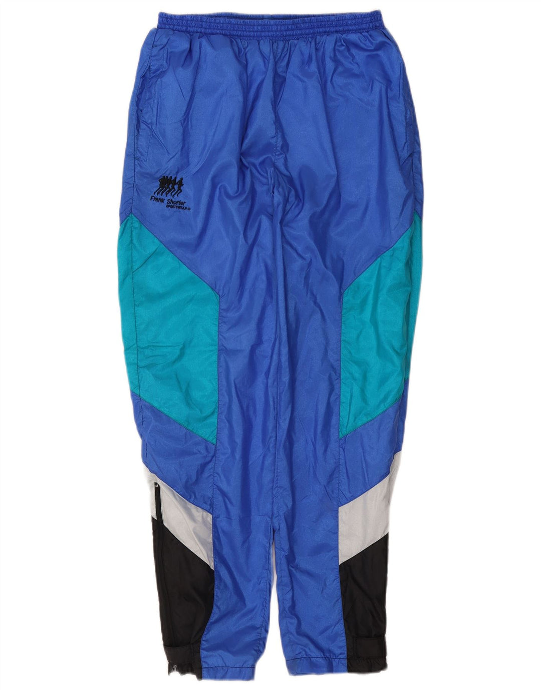 Frank Shorter Herren-Trainingsanzug aus mittelblauem Colourblock-Nylon